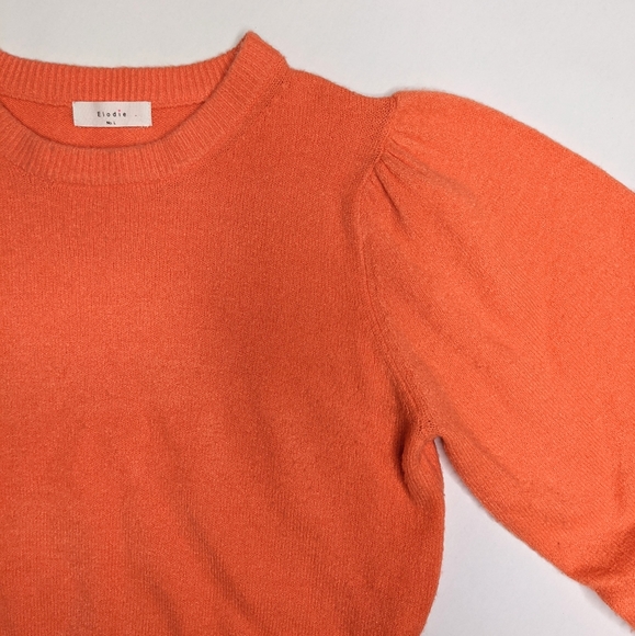 Elodie coral slightly cropped sweater size Large - Picture 3 of 7